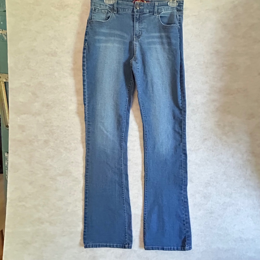 One 5 One Women Medium Wash Bootcut Stretch Denim Jeans Size 8 DR1380